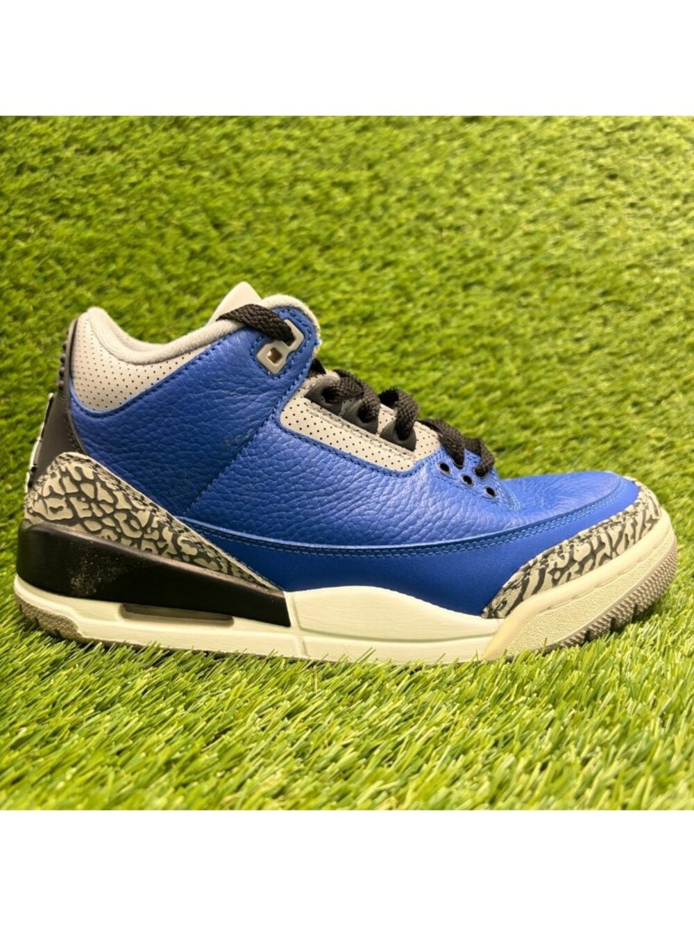 Nike Air Jordan 3 Retro Mens Size 7.5 Blue Athletic Basketball Shoes Sneakers